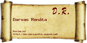 Darvas Renáta névjegykártya