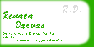 renata darvas business card